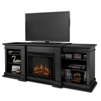 Real Flame Fresno G1200-X-B Entertainment Unit in Black with Electric Fireplace - B006GZ2D58